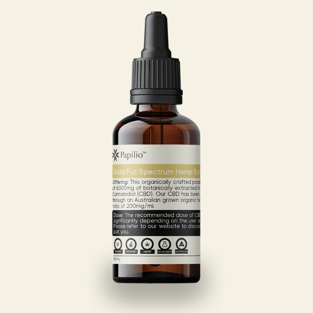 Gold - Full Spectrum Hemp Extract 6000mg (200mg/mL)